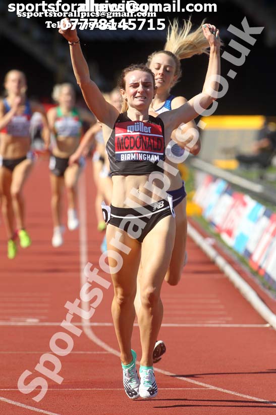 Womens 1500 metres, 2019 Muller British Championships, Alexander Stadium, Birmingham. Photo: David T. Hewitson/Sports for All Pics